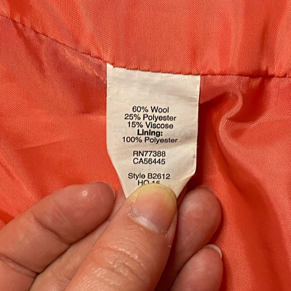 J. Crew City Coat, Wool Blend, Bright Red | Sz 00p - Picture 4 of 5